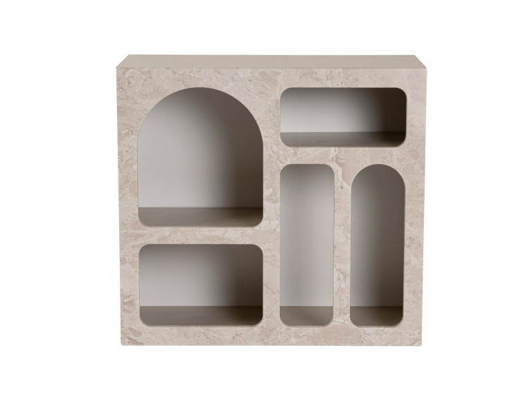Anrichte aus Holz "Lessa" - 80 x 37 x 74 cm - Travertin
