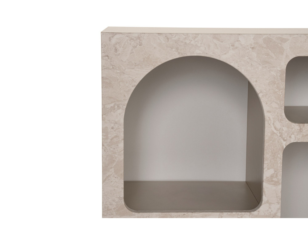 Anrichte aus Holz "Lessa" - 80 x 37 x 74 cm - Travertin