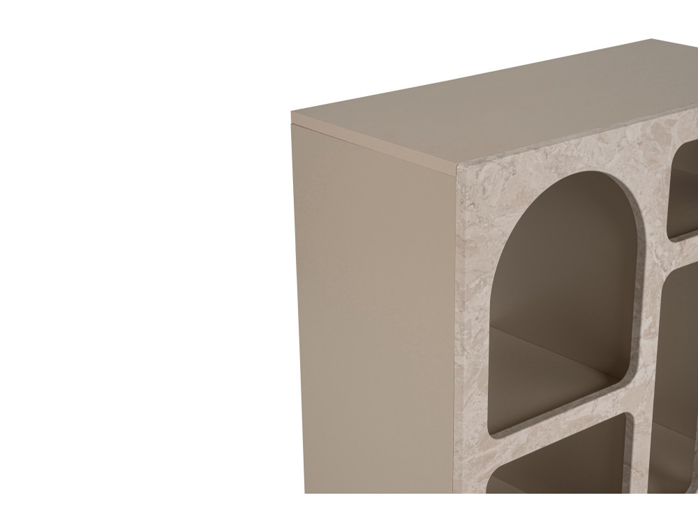 Anrichte aus Holz "Lessa" - 80 x 37 x 74 cm - Travertin