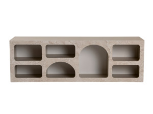 Anrichte aus Holz "Ferlis" - 160 x 40 x 51 cm - Travertin
