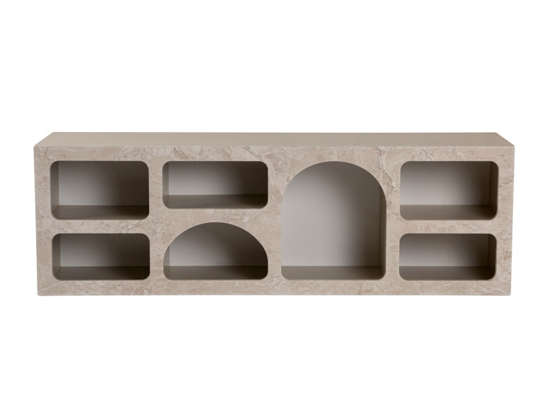 Anrichte aus Holz "Ferlis" - 160 x 40 x 51 cm - Travertin