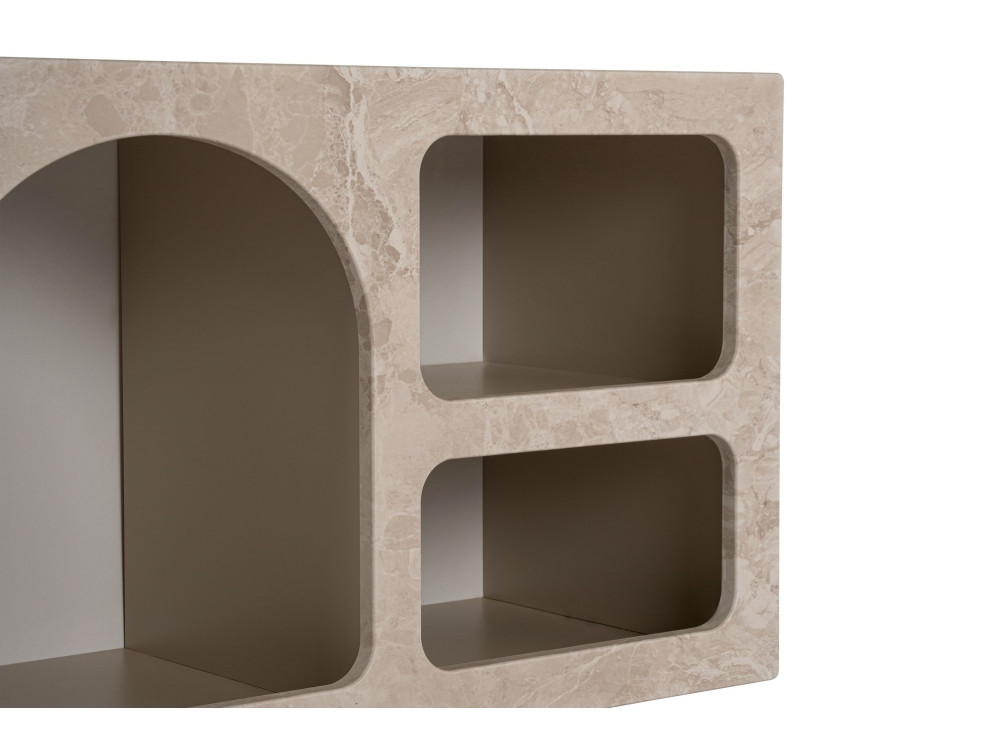 Anrichte aus Holz "Ferlis" - 160 x 40 x 51 cm - Travertin