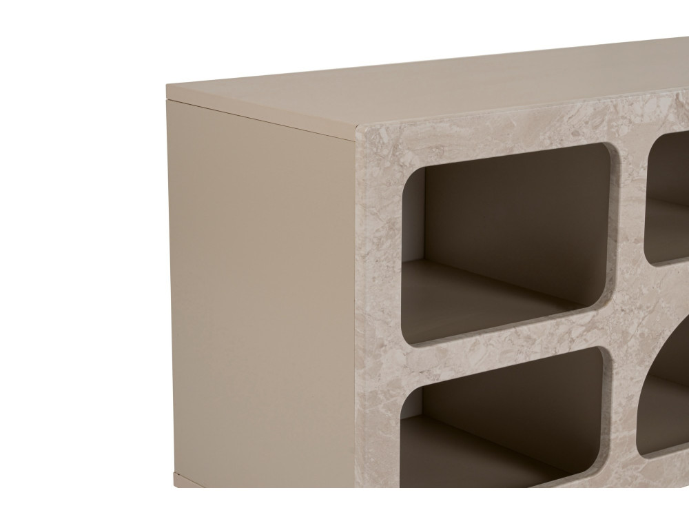 Anrichte aus Holz "Ferlis" - 160 x 40 x 51 cm - Travertin