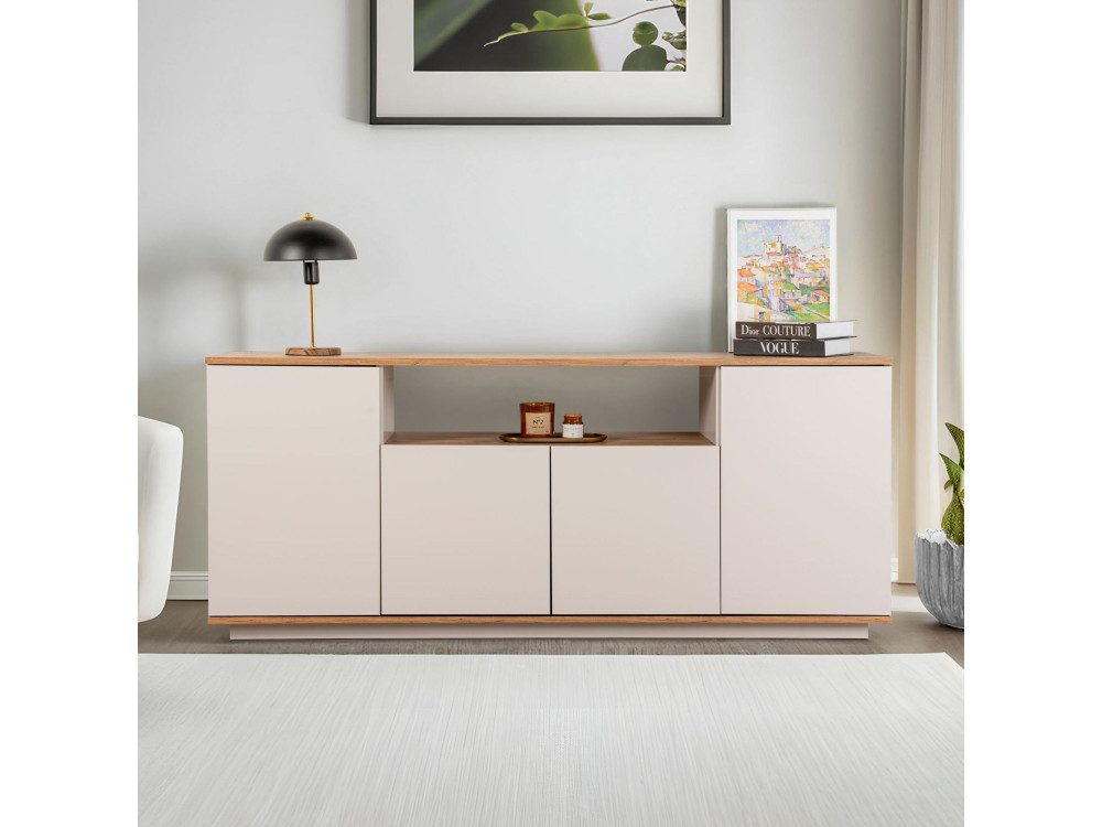 Holzbuffet "Arista" - 180 x 44 x 75 cm - Beige