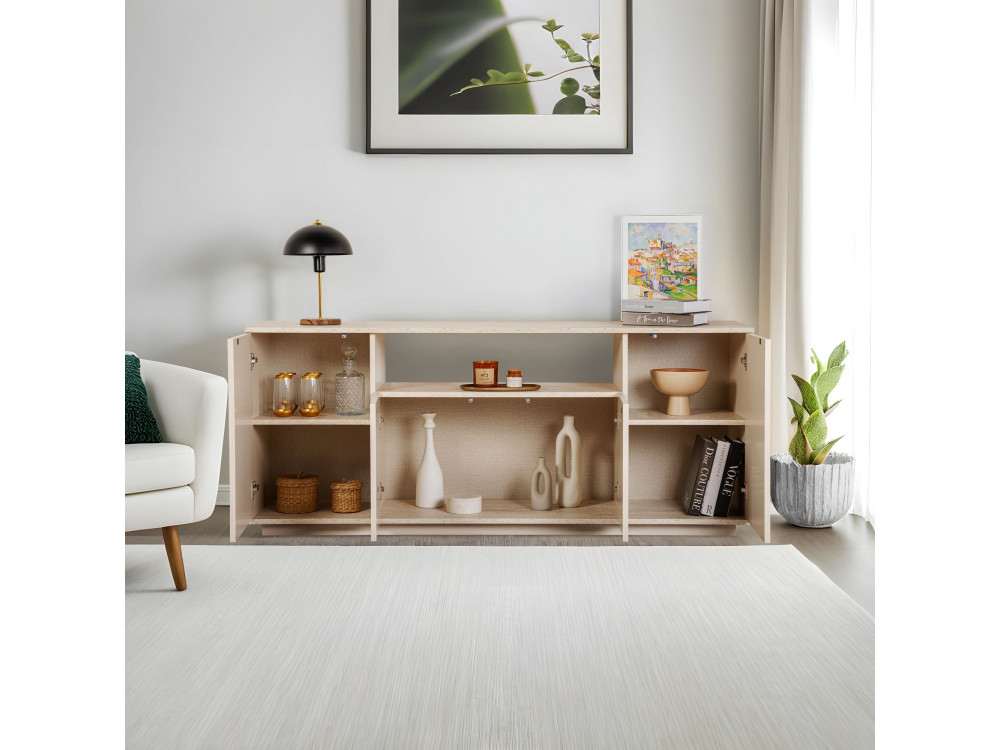 Holzkonsole "Arista" 180 x 44,5 x 75 cm - Vison