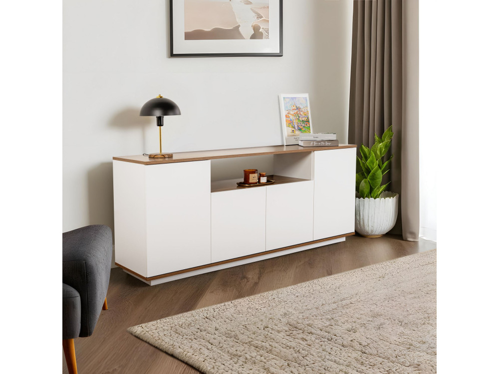 Holzbuffet "Arista" - 180 x 44 x 75 cm - Weiß