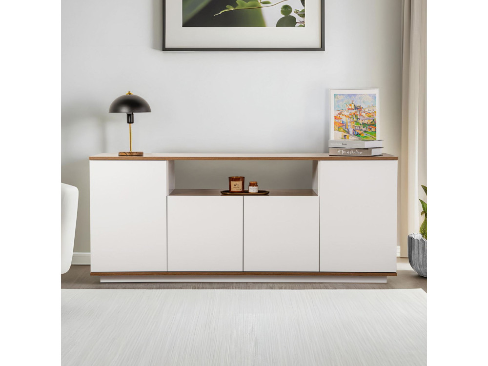 Holzbuffet "Arista" - 180 x 44 x 75 cm - Weiß