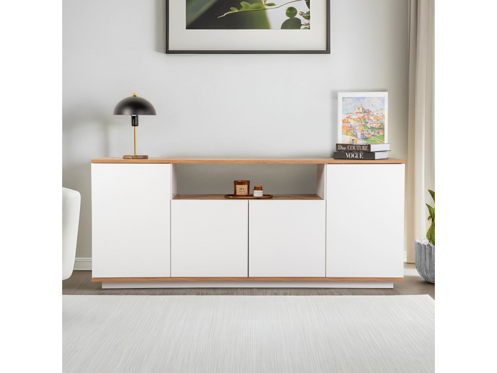 Holzbuffet "Arista" - 180 x 44 x 75 cm - Weiß