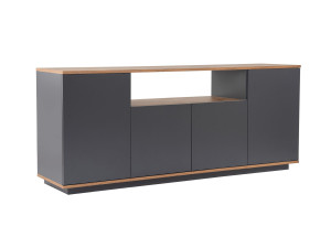 Holzanrichte "Arista" - 180 x 44 x 75 cm - Anthrazitgrau