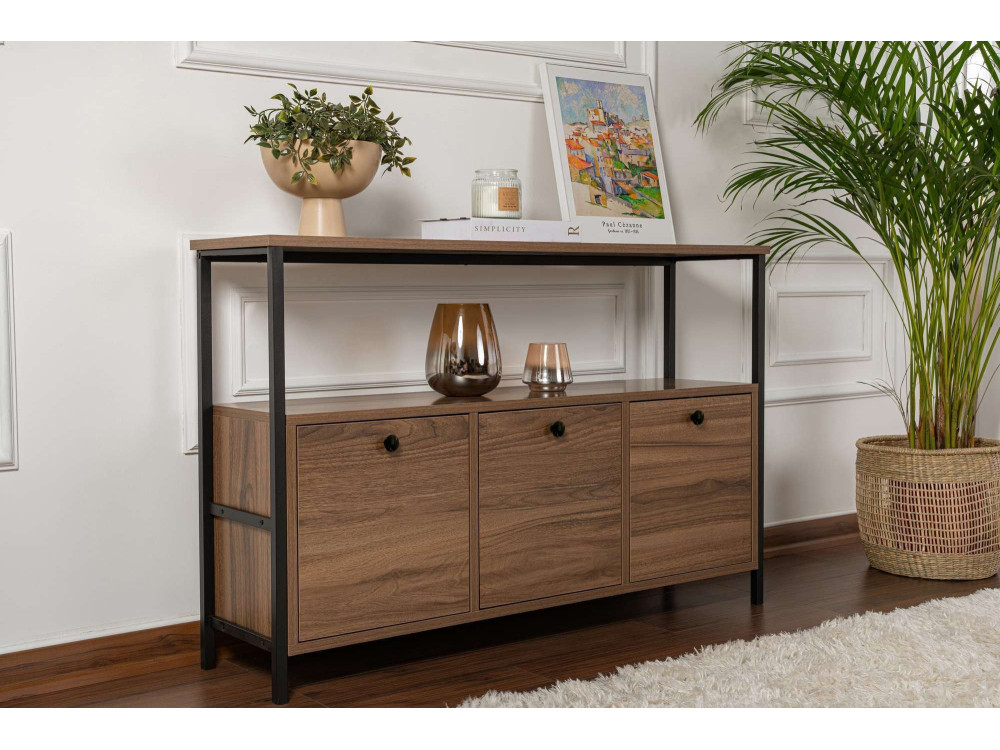 Holzbüffet "Solace" - 120 x 30 x 77 cm - Braun