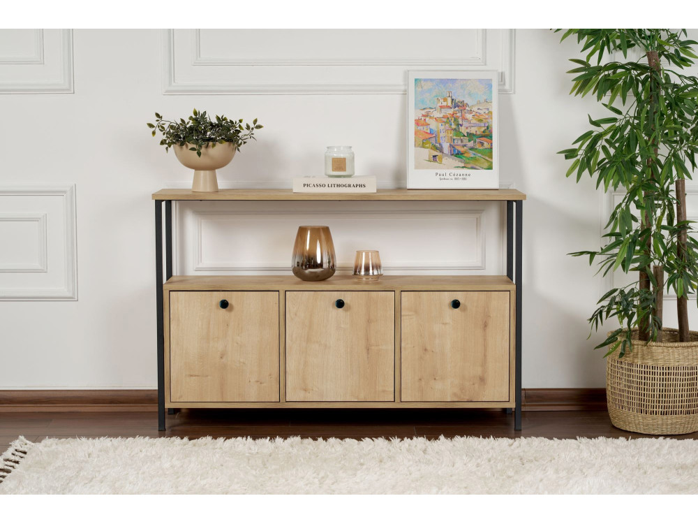 Holzanrichte "Solace" - 120 x 30 x 77 cm - Beige