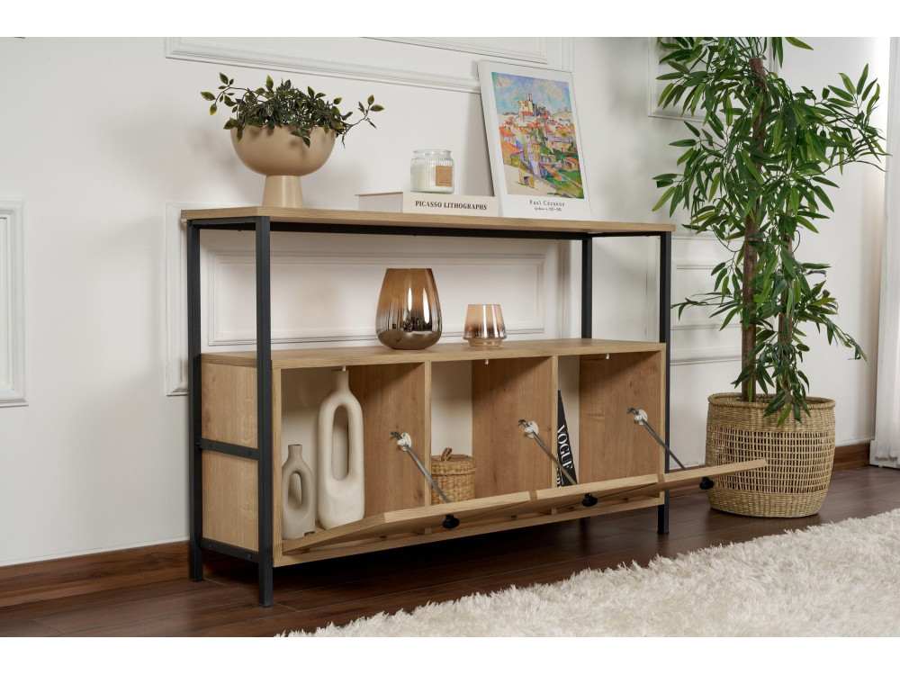Holzanrichte "Solace" - 120 x 30 x 77 cm - Beige