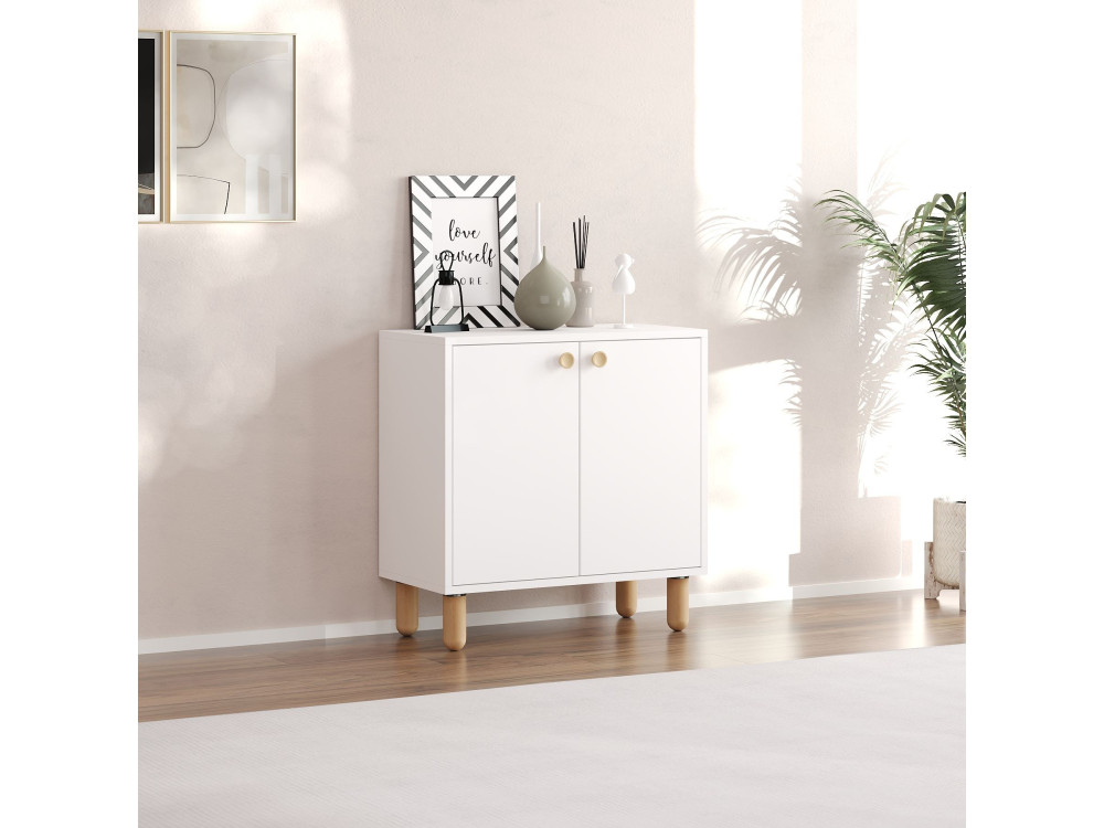 Holzbuffet "Lina" - 72 x 36 x 73 cm - Weiß