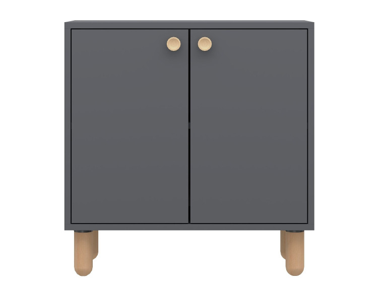 Holzanrichte "Lina" - 72 x 36 x 73 cm - Anthrazitgrau