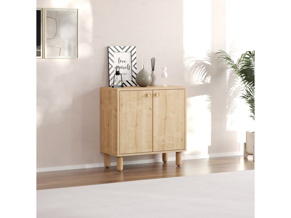 Anrichte aus Holz "Lina" - 72 x 36 x 73 cm - Beige