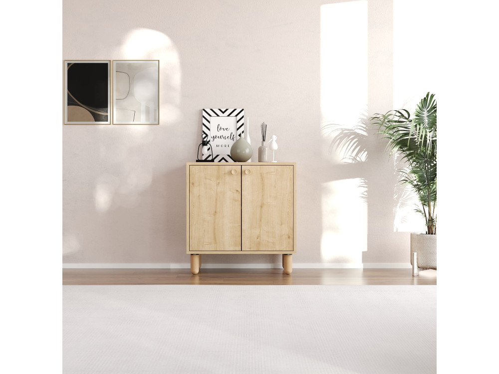 Anrichte aus Holz "Lina" - 72 x 36 x 73 cm - Beige