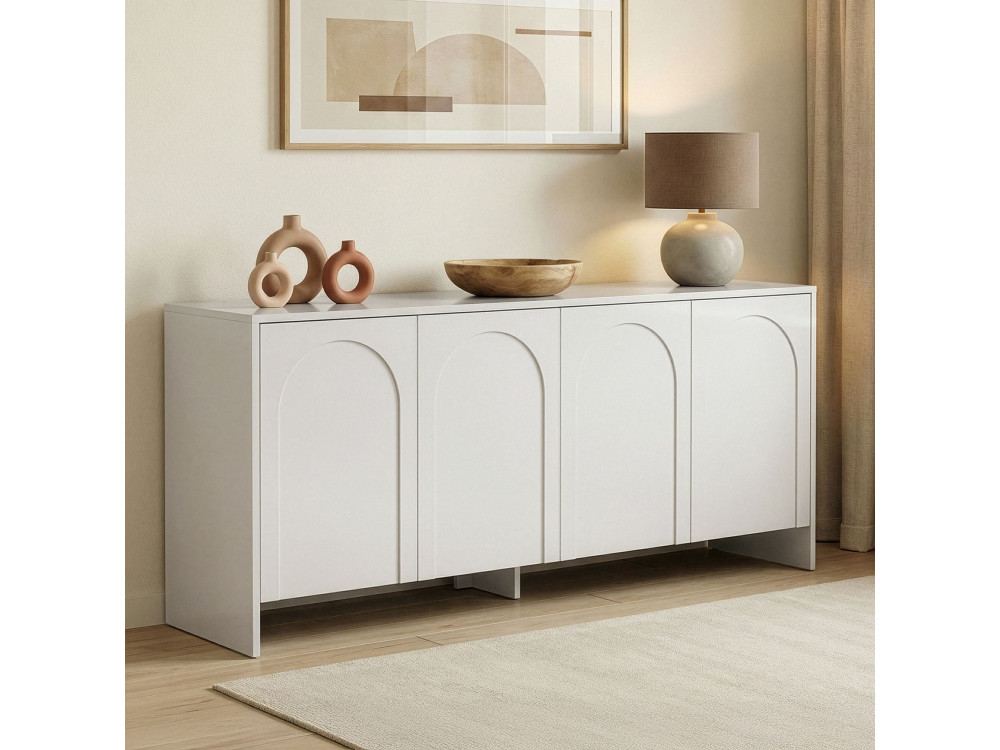 Holzanrichte "Arlen" - 180 x 45 x 80 cm - Weiß