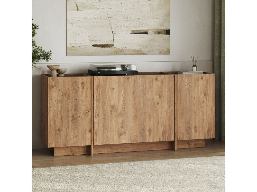 Holzanrichte "Dorma" - 180 x 45 x 80 cm - Atlantikkiefer / Anthrazit