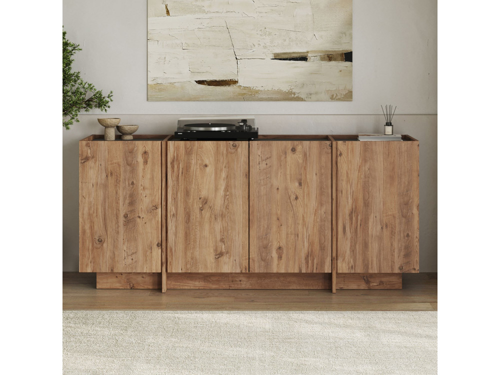 Holzanrichte "Dorma" - 180 x 45 x 80 cm - Atlantikkiefer / Anthrazit