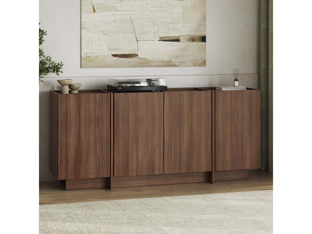 Anrichte aus Holz "Dorma" - 180 x 45 x 80 cm - Nussbaum Milano
