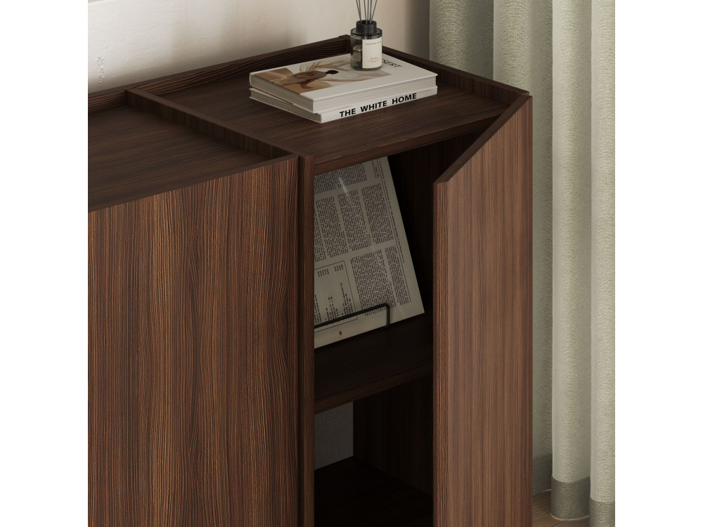 Anrichte aus Holz "Dorma" - 180 x 45 x 80 cm - Nussbaum Milano