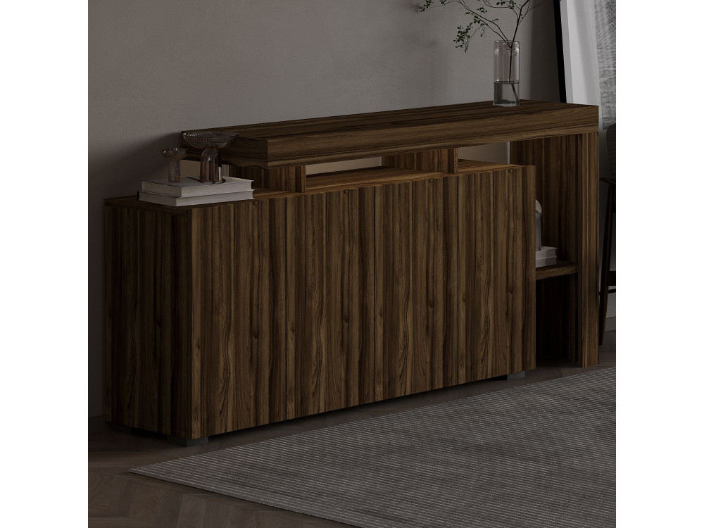 Holzanrichte "Beliz" - 170 x 35 x 80 cm - Walnussholz