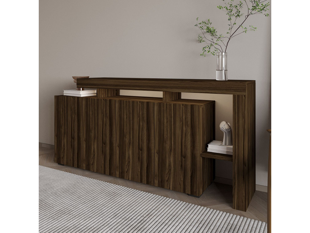 Holzanrichte "Beliz" - 170 x 35 x 80 cm - Walnussholz