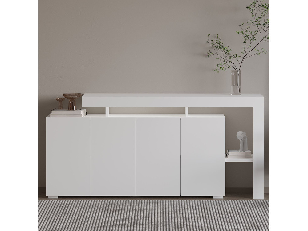 Holzbuffet "Beliz" - 170 x 35 x 80 cm - Weiß