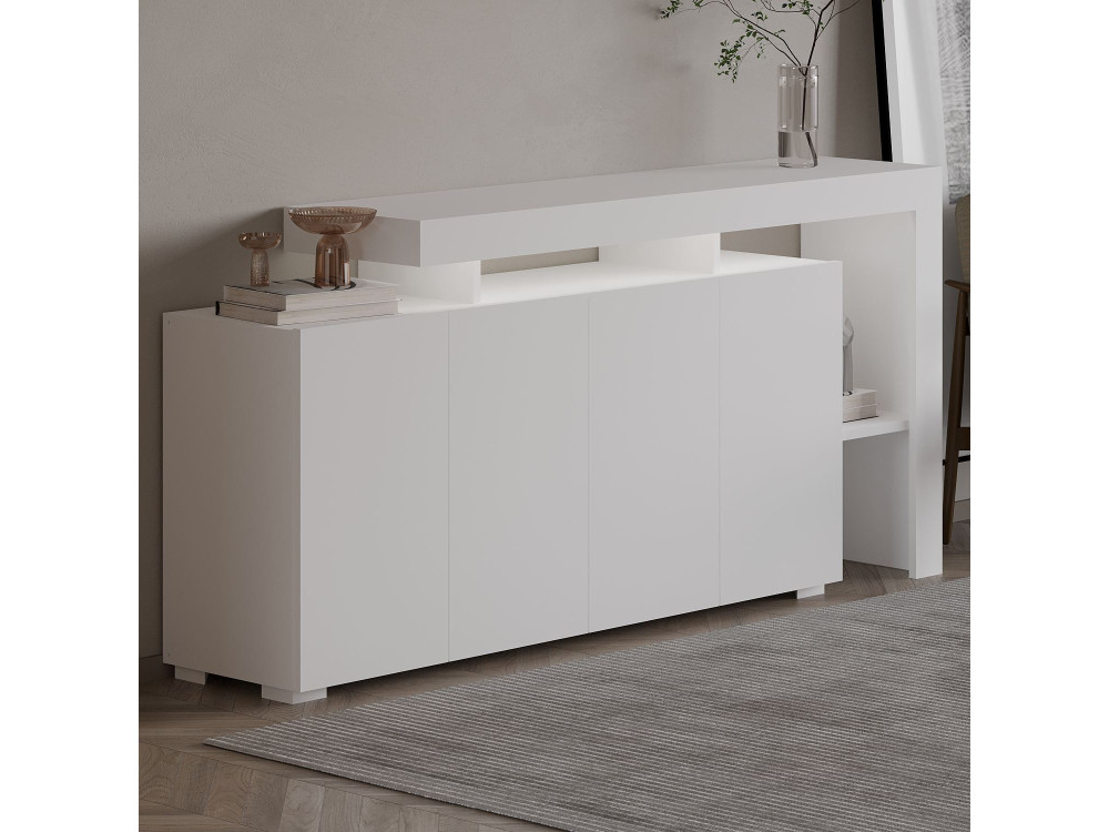 Holzbuffet "Beliz" - 170 x 35 x 80 cm - Weiß