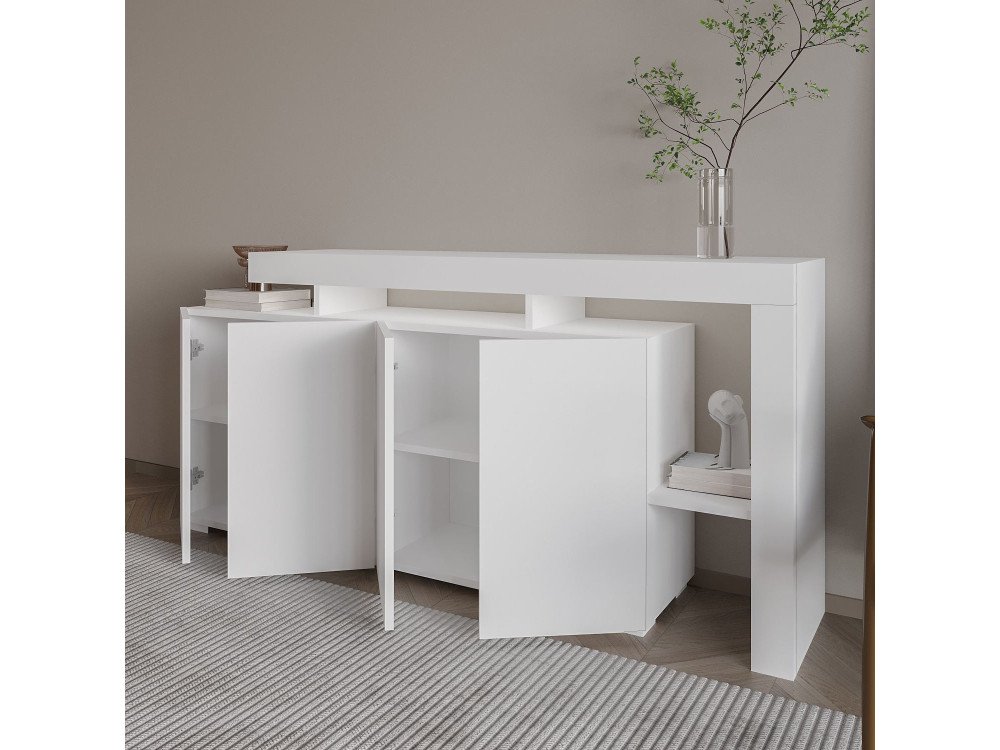 Holzbuffet "Beliz" - 170 x 35 x 80 cm - Weiß