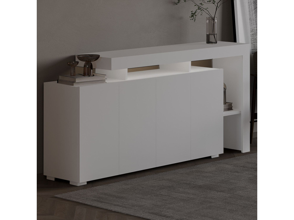 Holzbuffet "Beliz" - 170 x 35 x 80 cm - Weiß