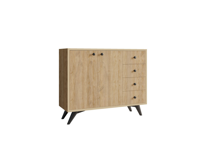 Holzbuffet "Waga" - 100 x 35 x 82 cm - Braun