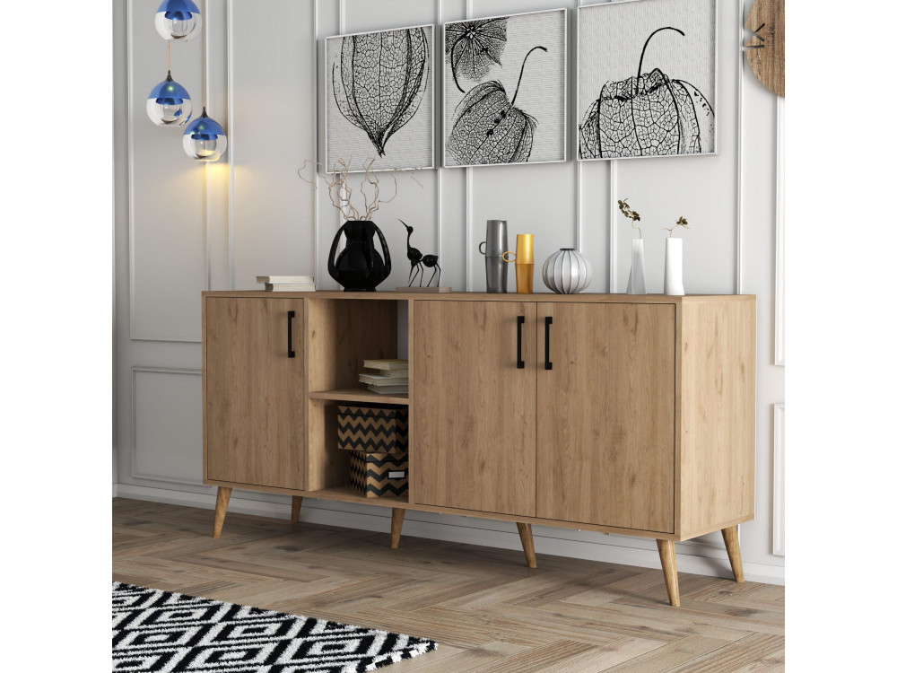 Holzanrichte "Exxen" - 180 x 45 x 80 cm - Braun