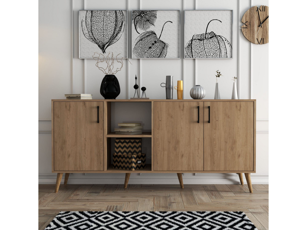 Holzanrichte "Exxen" - 180 x 45 x 80 cm - Braun