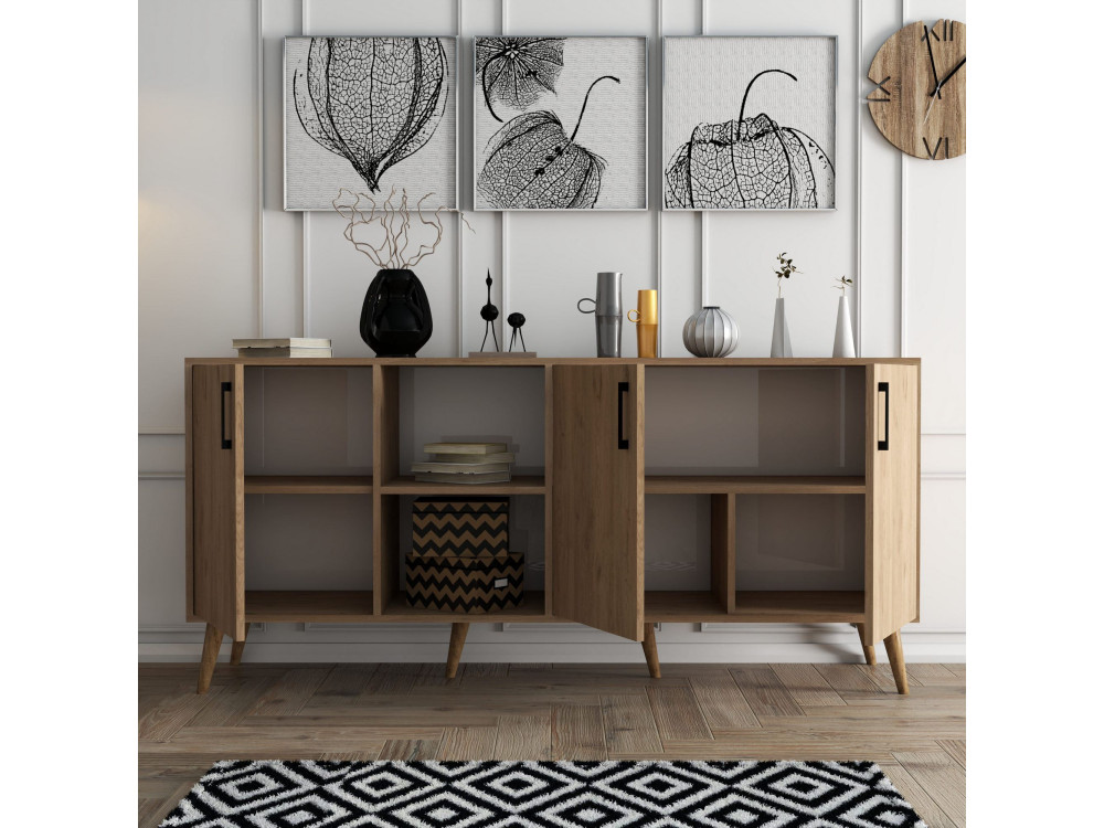 Holzanrichte "Exxen" - 180 x 45 x 80 cm - Braun