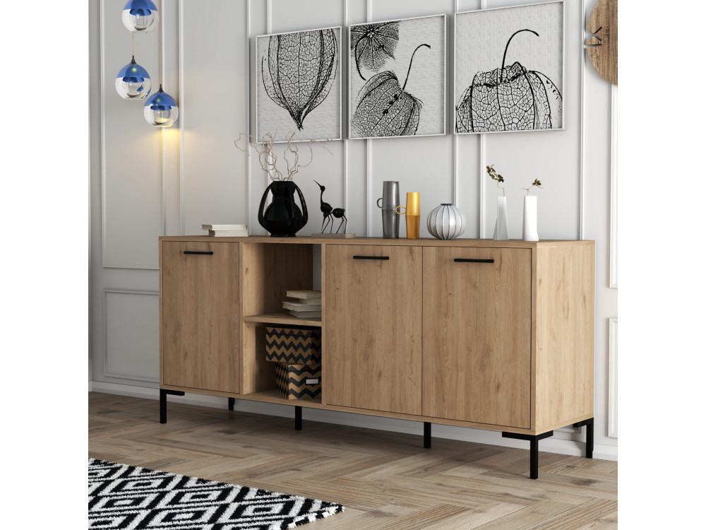 Holzanrichte "Aurora" - 180 x 45 x 80 cm - Braun