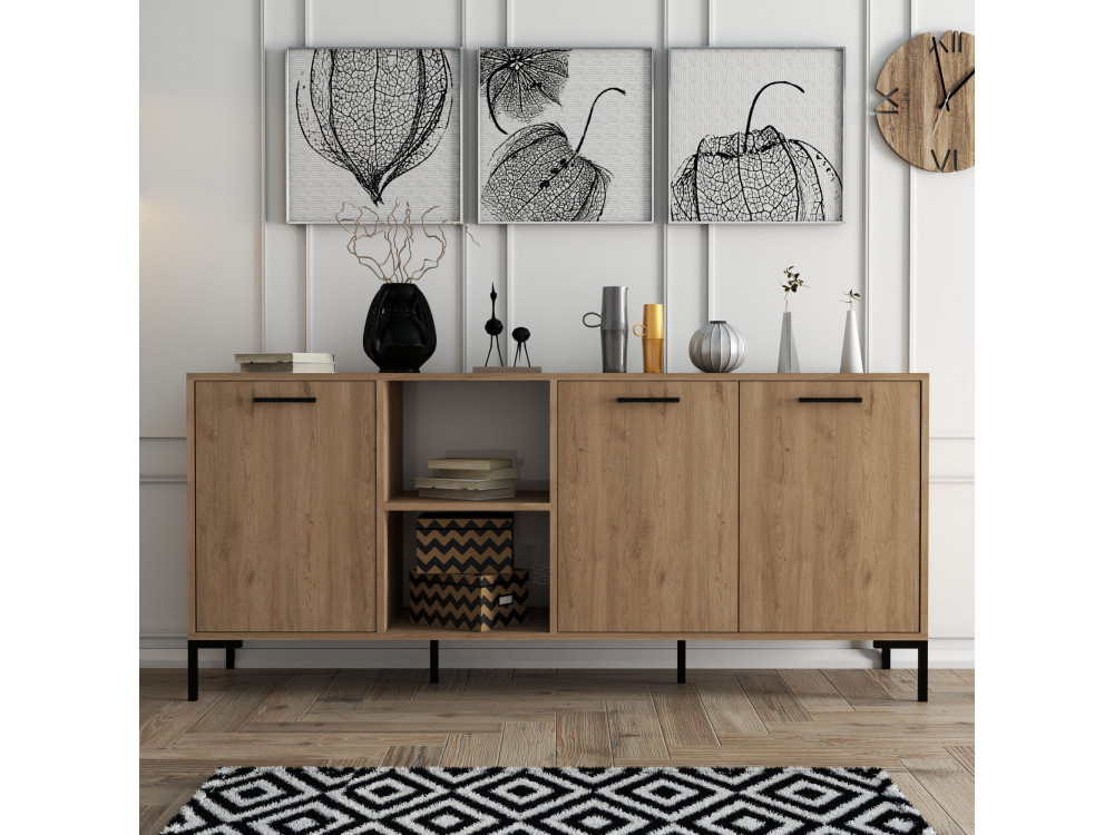 Holzanrichte "Aurora" - 180 x 45 x 80 cm - Braun