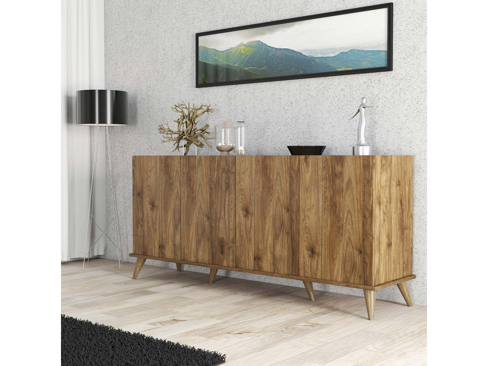 Holzanrichte "Elegante" - 180 x 45 x 80 cm - Braun