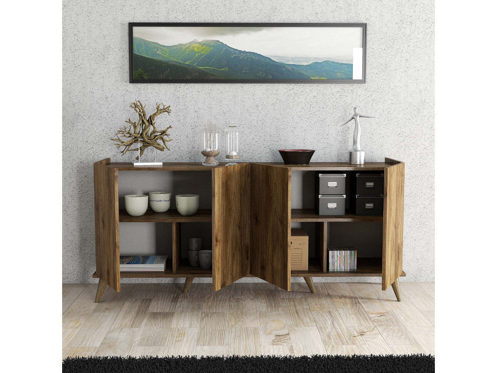 Holzanrichte "Elegante" - 180 x 45 x 80 cm - Braun
