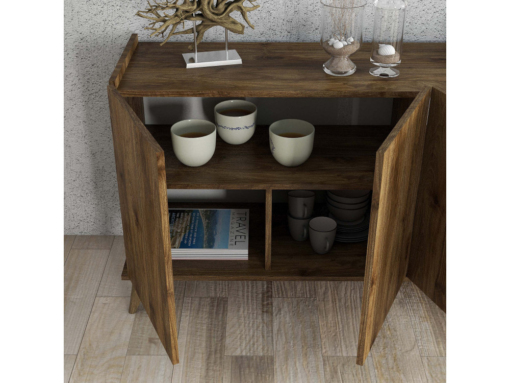 Holzanrichte "Elegante" - 180 x 45 x 80 cm - Braun