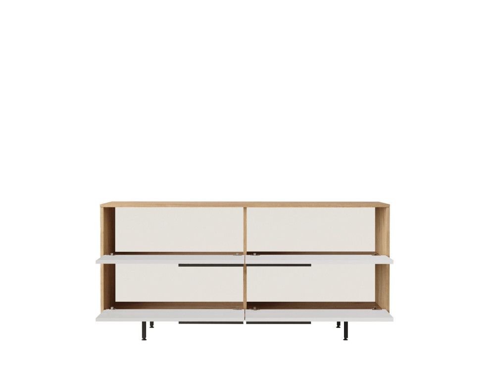 Anrichte aus Holz "ON3-SW" - 160 x 44 x 74 cm - Weiß