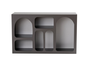 Holzanrichte "Liva 120" - 120 x 37 x 74 cm - Anthrazitgrau
