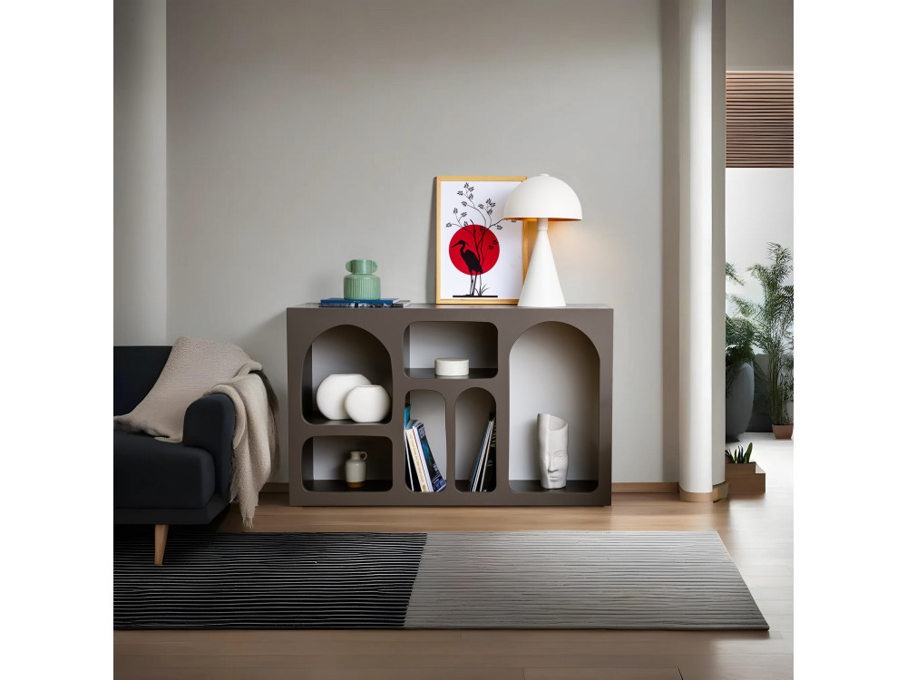 Holzanrichte "Liva 120" - 120 x 37 x 74 cm - Anthrazitgrau