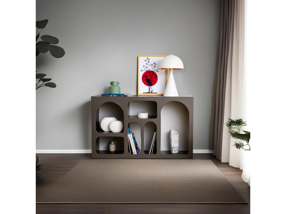 Holzanrichte "Liva 120" - 120 x 37 x 74 cm - Anthrazitgrau