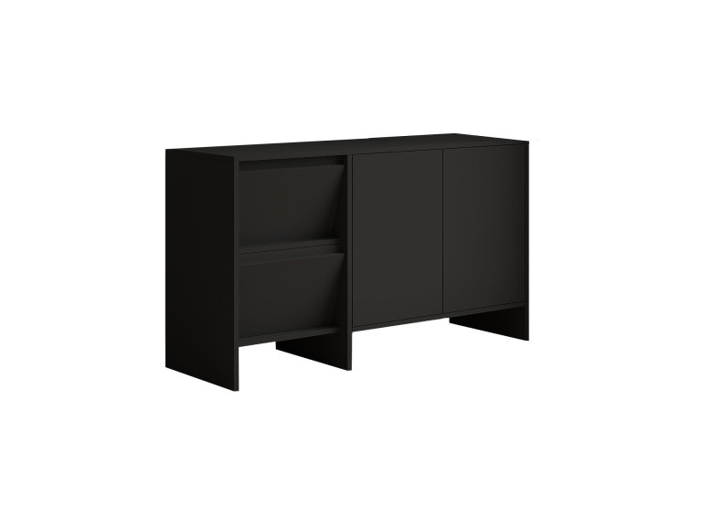 Holzbuffet "Laris 130" - 130 x 44 x 82 cm - Schwarz