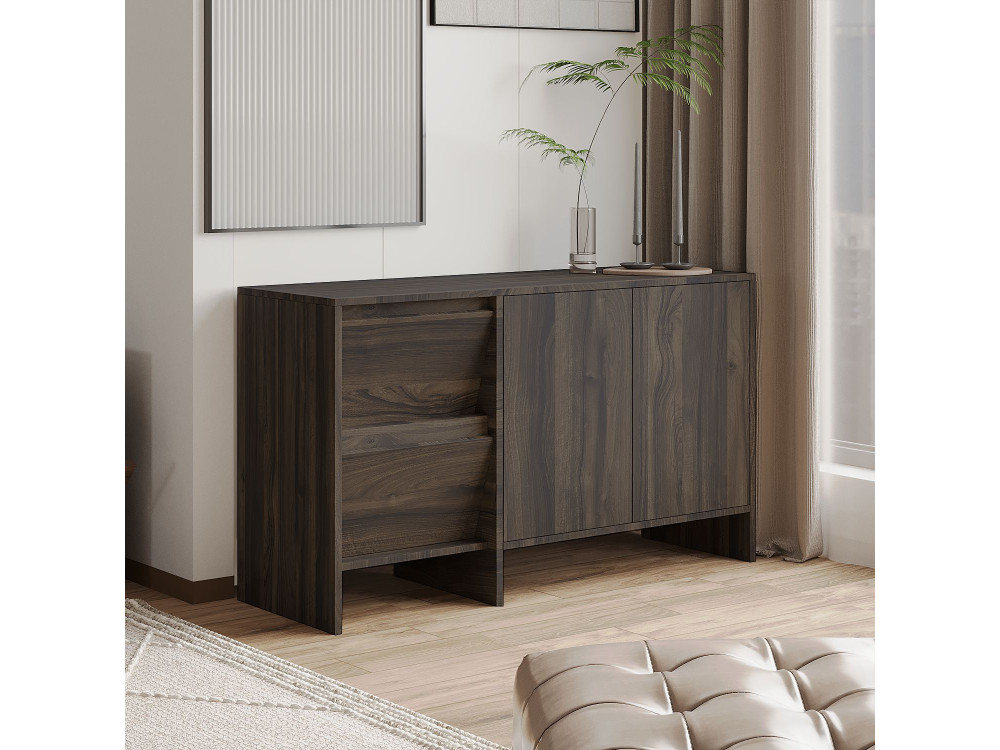 Holzbuffet "Laris 130" - 130 x 44 x 82 cm - Braun