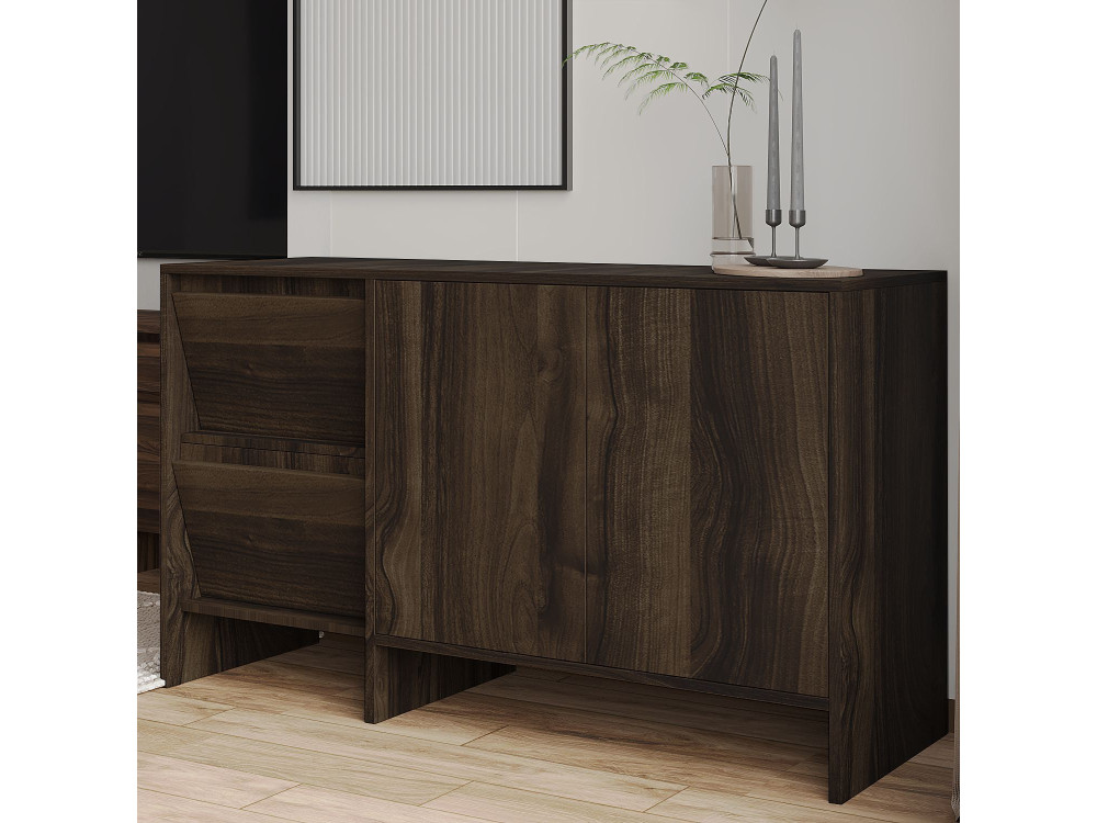 Holzbuffet "Laris 130" - 130 x 44 x 82 cm - Braun