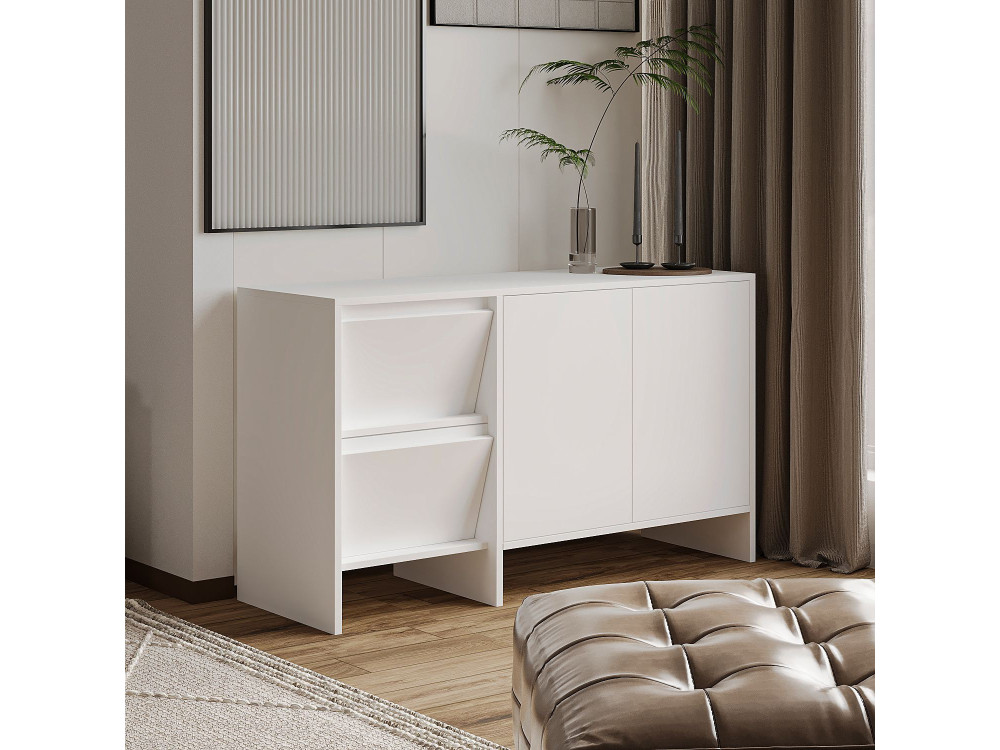 Holzbuffet "Laris 130" - 130 x 44 x 82 cm - Weiß
