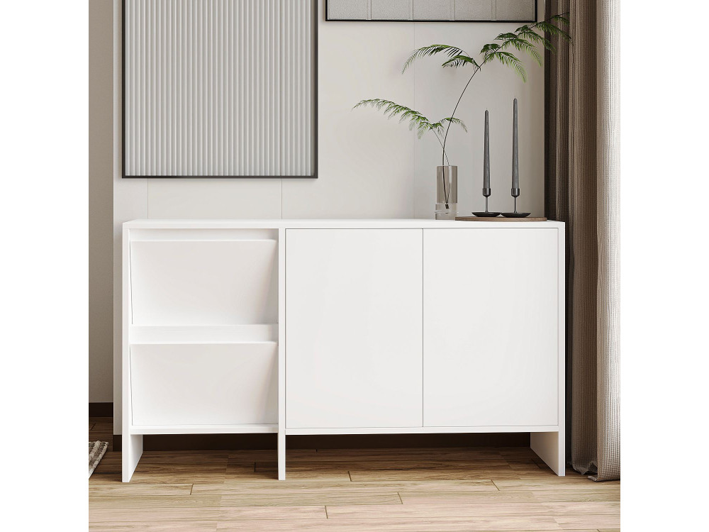 Holzbuffet "Laris 130" - 130 x 44 x 82 cm - Weiß