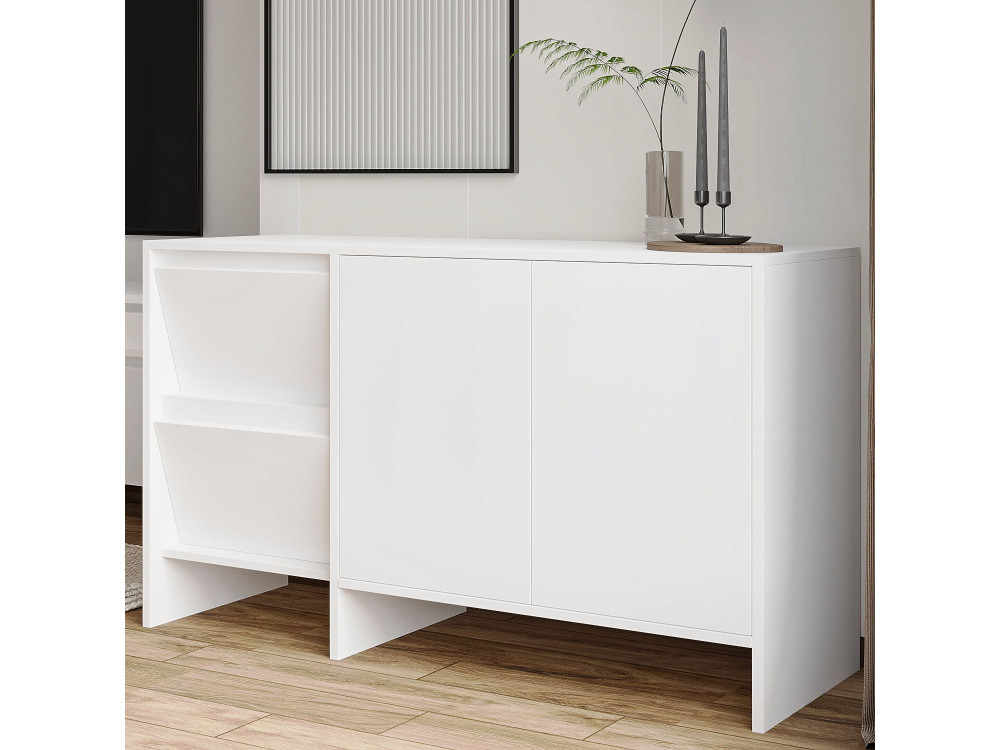 Holzbuffet "Laris 130" - 130 x 44 x 82 cm - Weiß